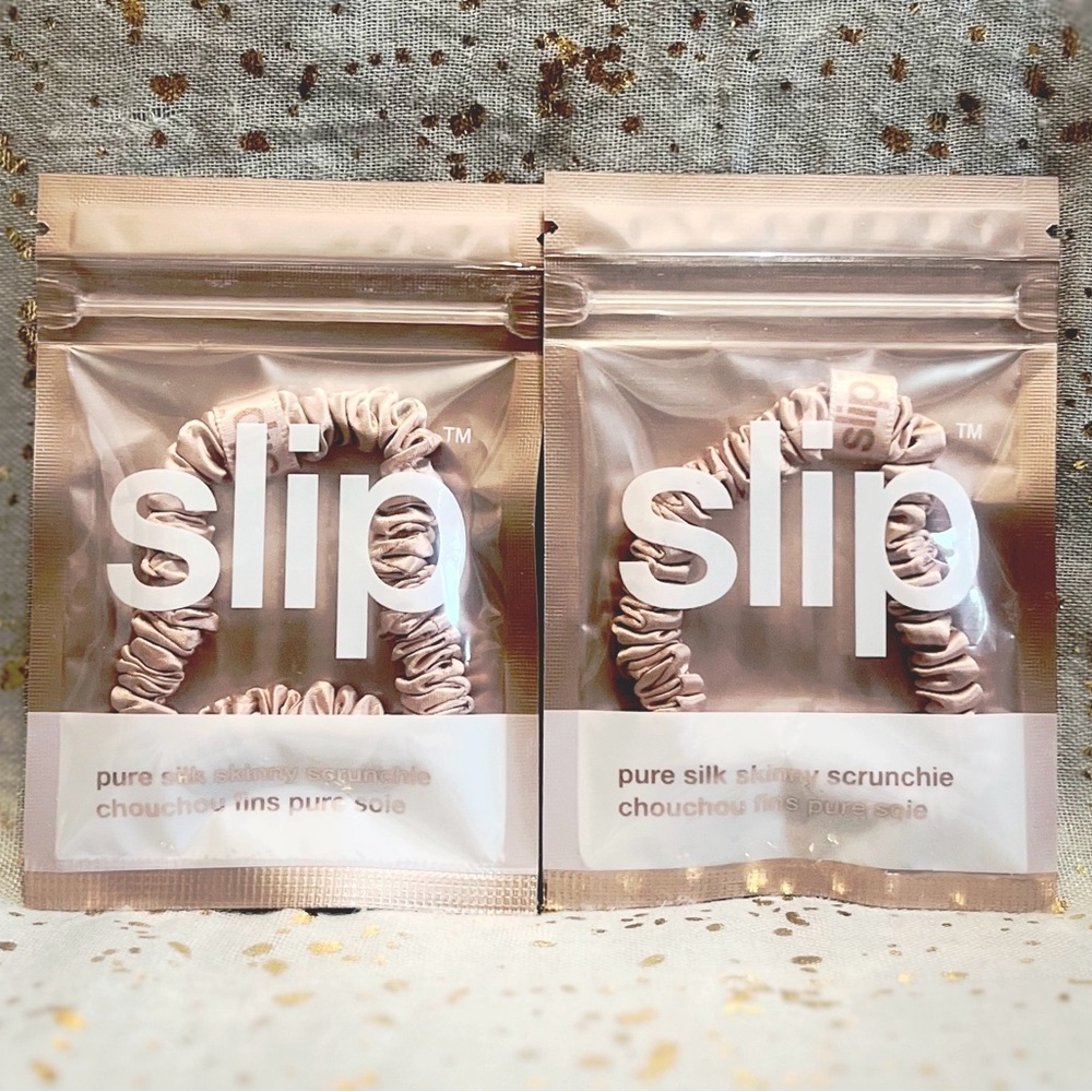 Slip Silk Skinny Scrunchies in Blush